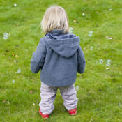 Worrybomb likes bubbles. Worrybomb plays with bubbles blown by J and F