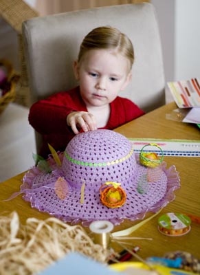 Easter Bonnet making Easter Bonnet making