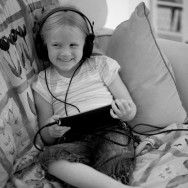 Watching a film on Daddy's Tablet