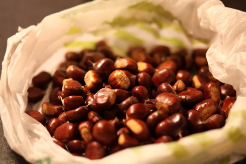 Our haul of chestnuts