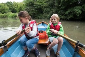 Rowing on the canal