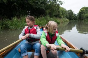 Rowing on the canal