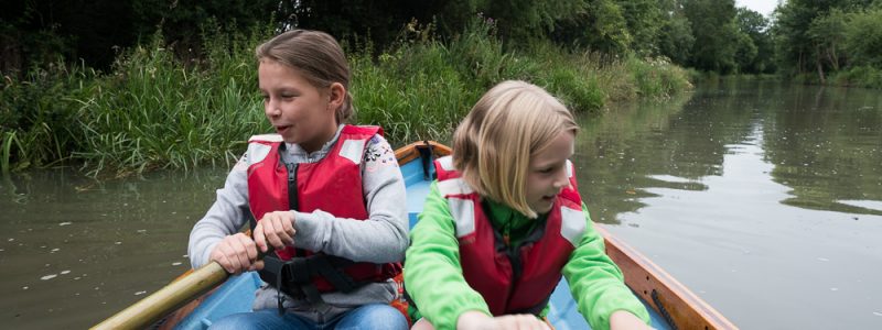 Rowing on the canal