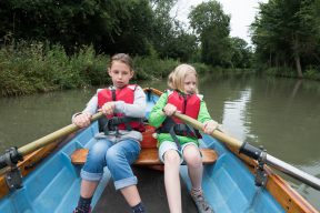 Rowing on the canal