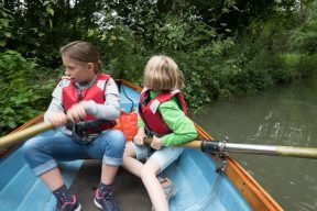 Rowing on the canal